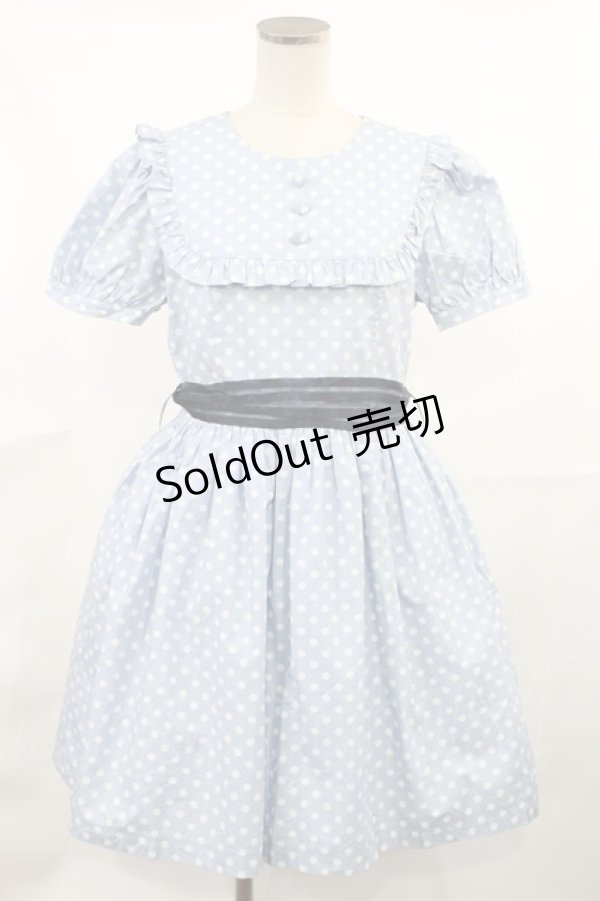 画像1: MILK / バブルDot dress  サックスドット H-25-04-03-1022-ML-OP-KB-ZH (1)