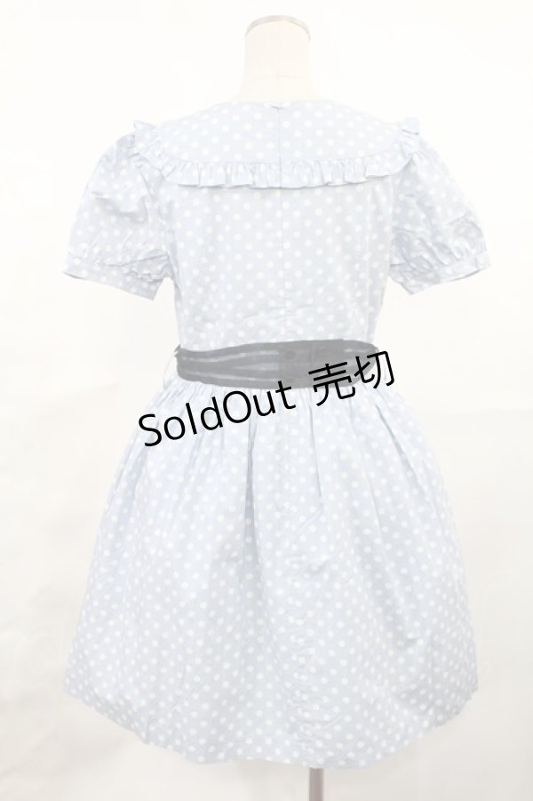 画像2: MILK / バブルDot dress  サックスドット H-25-04-03-1022-ML-OP-KB-ZH (2)