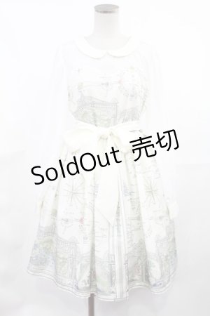 画像: Grimoire / White Asrtoronomy Map Dress Free オフ H-25-04-03-1023-GO-OP-NS-ZH