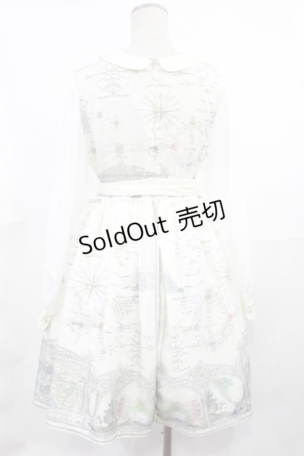 画像3: Grimoire / White Asrtoronomy Map Dress Free オフ H-25-04-03-1023-GO-OP-NS-ZH (3)