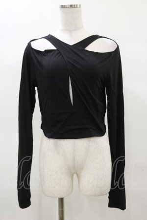 画像: KILL STAR / ASTERACIE CROP TOP M ブラック H-25-04-03-009-SL-TO-KB-ZH