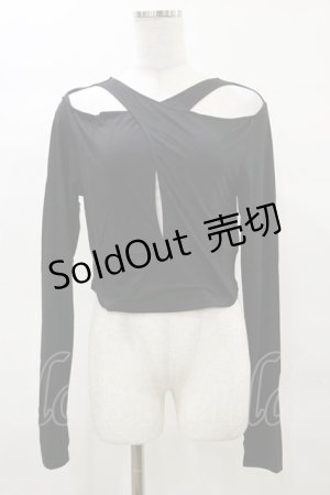 画像: KILL STAR / ASTERACIE CROP TOP M ブラック H-25-04-03-009-SL-TO-KB-OS