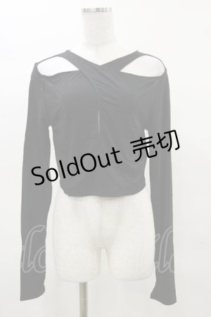 画像: KILL STAR / ASTERACIE CROP TOP M ブラック H-25-04-03-010-SL-TO-KB-ZH