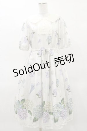 画像: Melody BasKet / 紫陽花のピューリタンカラーワンピース M アイボリー H-25-04-03-036-LO-OP-KB-ZH