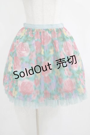 画像: Jane Marple / フラワーチュールスカート  サックス H-25-04-04-039-JM-SK-KB-ZH