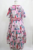 画像3: Jane Marple Dans Le Salon / Constructed stripes surf dress  ピンク H-25-04-04-004-JM-OP-KB-ZH (3)