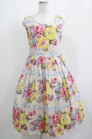 画像: Jane Marple / Beautiful Bouquetアフタヌーンドレス  シャンパンゴールド H-25-04-04-005-JM-OP-KB-ZH