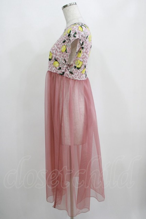 画像2: MILK / ハニーレモン TEE dress  ピンク H-25-04-04-048-ML-OP-KB-ZH (2)