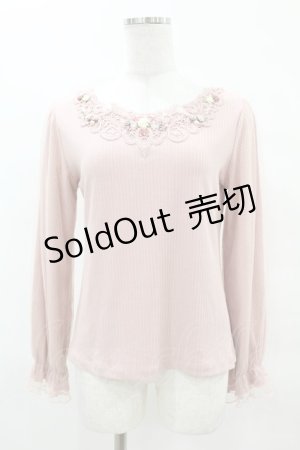 画像: axes femme / ローズガーデンプルオーバー M ピンク H-25-04-04-1053-AX-TO-NS-ZH
