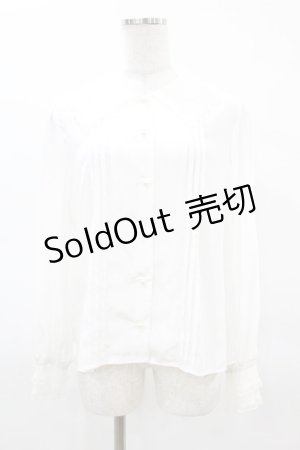 画像: Ank Rouge / プリーツチュールブラウス M オフ H-25-04-04-1057-CA-BL-NS-ZH