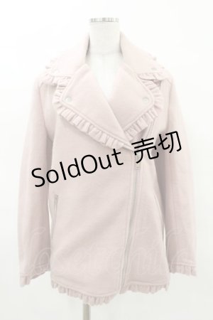 画像: Bubbles / フリルライダースジャケット Free ピンク H-25-04-04-1059-CA-JA-NS-ZH