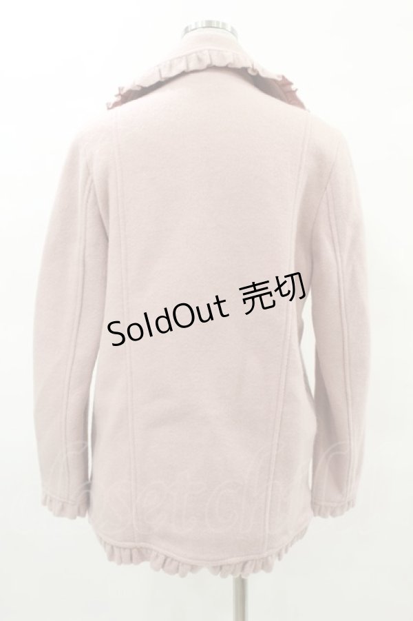 画像2: Bubbles / フリルライダースジャケット Free ピンク H-25-04-04-1059-CA-JA-NS-ZH (2)