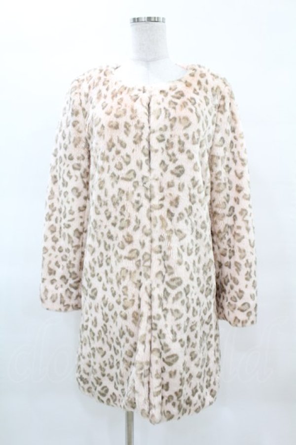 画像1: PINK HOUSE CHELSEA / リボン付きフェイクファーコート M ピンク H-25-04-04-1060-EL-CO-NS-C012 (1)