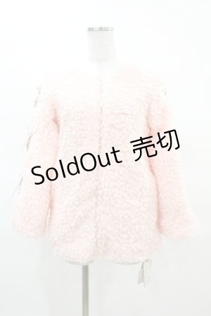 画像: Ank Rouge / スピンドルハートボアブルゾン M ピンク H-25-04-04-1061-CA-JA-NS-ZT-C012