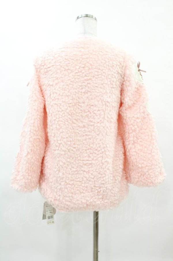 画像2: Ank Rouge / スピンドルハートボアブルゾン M ピンク H-25-04-04-1061-CA-JA-NS-C012 (2)