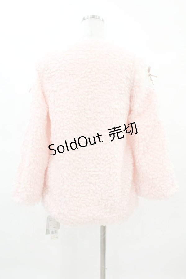 画像2: Ank Rouge / スピンドルハートボアブルゾン M ピンク H-25-04-04-1061-CA-JA-NS-ZT-C012 (2)