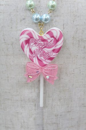 画像: Angelic Pretty / POP Heartロリポップネックレス  ピンク H-25-04-04-1013-AP-AC-NS-ZH