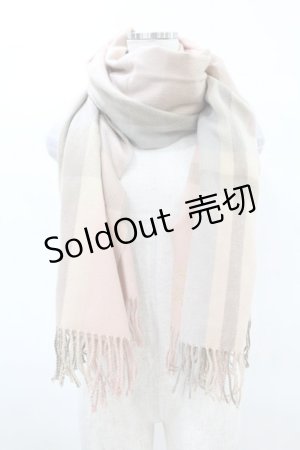 画像: Fi.n.t / フレーム刺繍入りチェックストール  pink × brown H-25-04-04-1016-CA-ZA-NS-ZT308