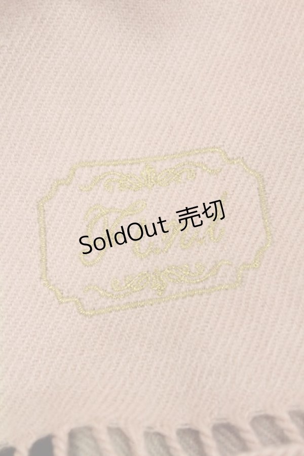 画像2: Fi.n.t / フレーム刺繍入りチェックストール  pink × brown H-25-04-04-1016-CA-ZA-NS-ZT308 (2)