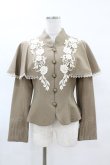 画像1: Innocent World / つる薔薇レースケープ付きショートコート M モカ×生成/Mocha×Beige H-25-04-04-1025-IW-CO-NS-ZH (1)