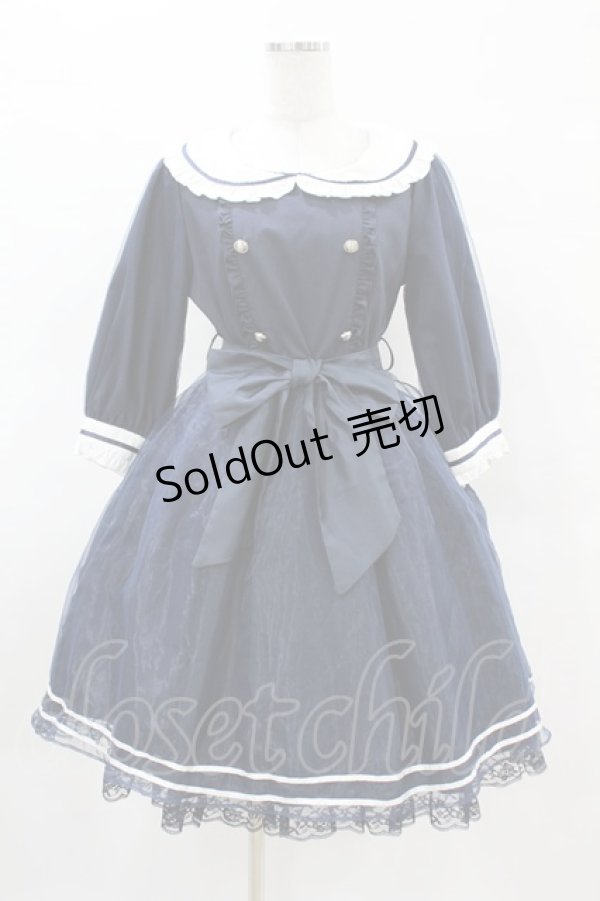 画像1: mille fille closet by LODISPOTTO / Sweetマリンプリンセスワンピース M ネイビー H-25-04-04-1030-LO-OP-NS-ZH (1)
