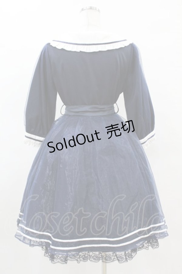 画像2: mille fille closet by LODISPOTTO / Sweetマリンプリンセスワンピース M ネイビー H-25-04-04-1030-LO-OP-NS-ZH (2)
