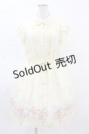 画像: LODISPOTTO / ストライプ花柄ワンピース M イエロー H-25-04-04-1033-LO-OP-NS-ZH