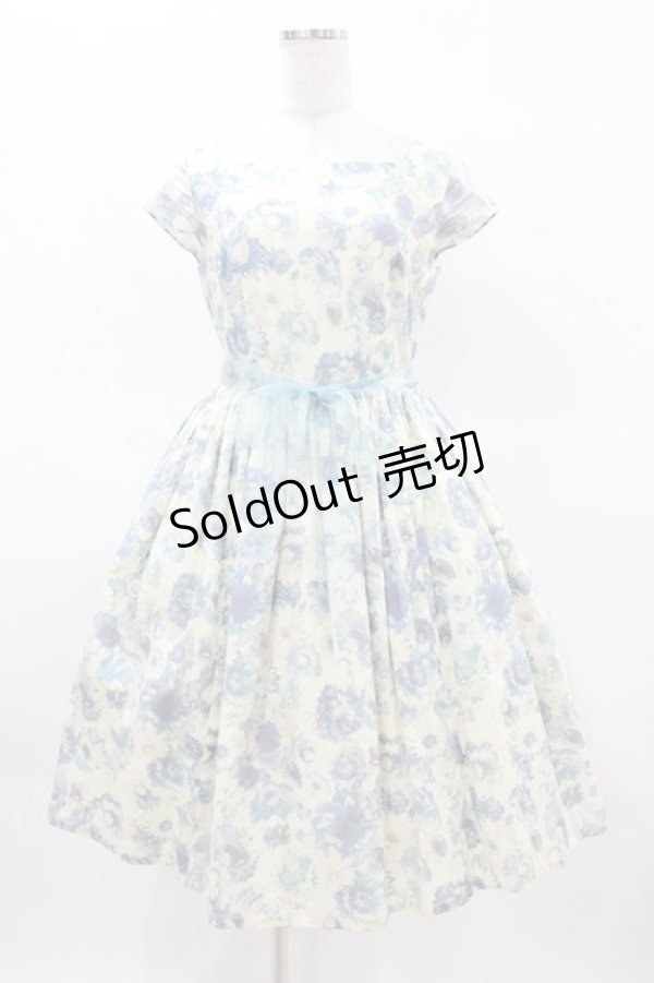 画像1: NO.S PROJECT / サマーワンピース M アイボリー/ブルー H-25-04-04-1034-LO-OP-NS-ZH (1)
