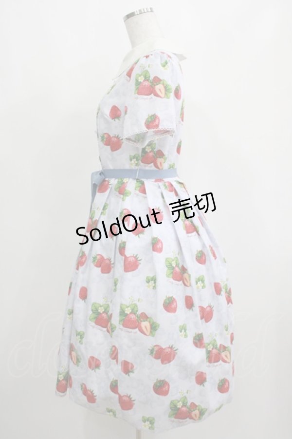 画像2: Emily Temple cute / Dear Strawberryワンピース  サックス H-25-04-04-001-ET-OP-KB-ZH (2)