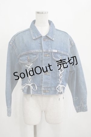 画像: RNA / レースアップデニムジャケット  青 H-25-04-04-059-PU-JA-KB-ZH