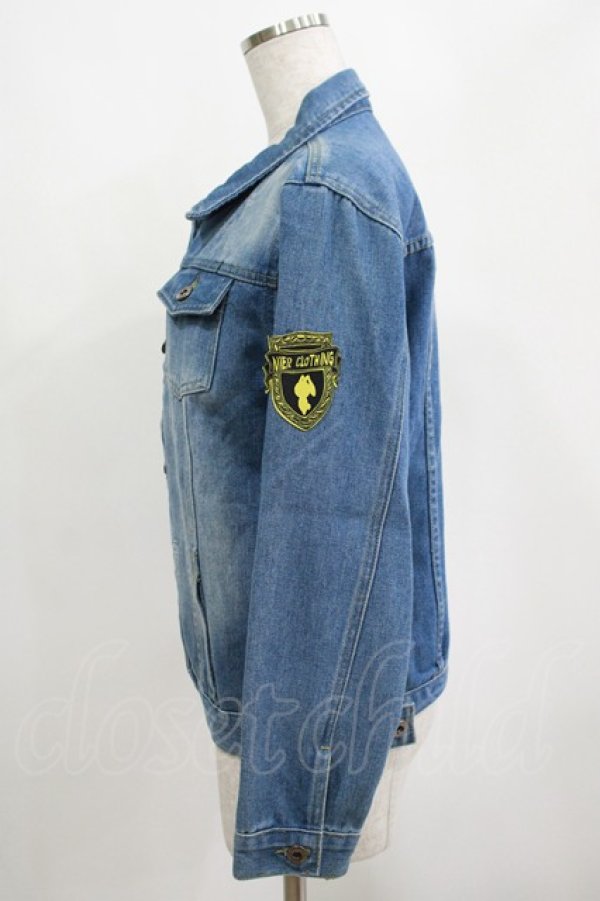 画像2: NieR Clothing / 4POCKETデニムジャケット  青 H-25-04-04-060-PU-JA-KB-ZH (2)