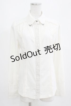 画像: OZZ ANGELO / 刺繍ブラウス  アイボリー H-25-04-04-061-OO-BL-KB-ZH