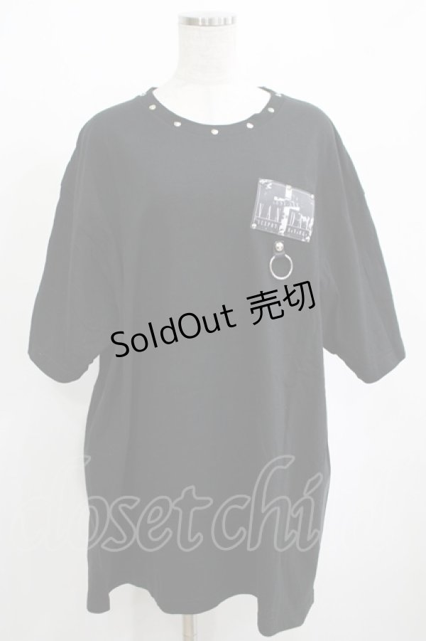 画像1: SEX POT ReVeNGe / リングパーツ付きTシャツ  黒 H-25-04-04-063-SP-TO-KB-ZH (1)
