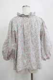 画像3: Jane Marple Dans Le Salon / Lawn Liberty Bubble Sleeve Blouse  オフ×ピンク×ブルー H-25-04-04-065-JM-BL-KB-ZH (3)
