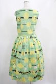 画像3: Jane Marple / Jolies broderies square dress  citron green H-25-04-04-009-JM-OP-KB-ZH (3)
