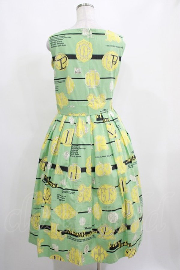 画像3: Jane Marple / Jolies broderies square dress  citron green H-25-04-04-009-JM-OP-KB-ZH (3)
