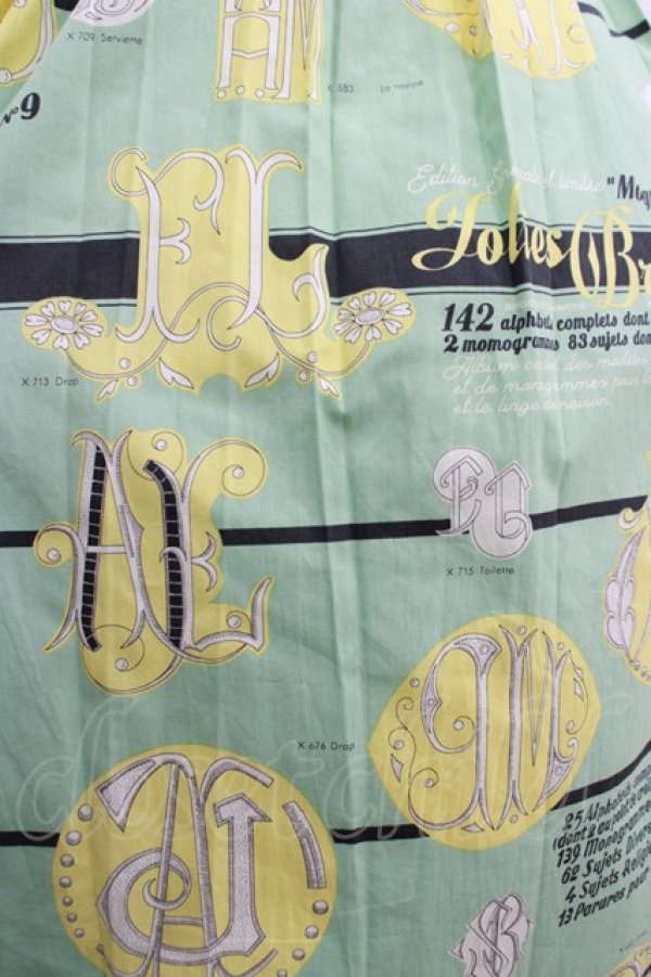 画像4: Jane Marple / Jolies broderies square dress  citron green H-25-04-04-009-JM-OP-KB-ZH (4)