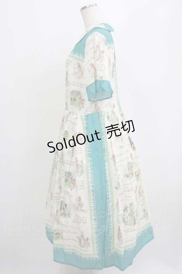 画像2: Jane Marple / Le petit chaperon rougeのガーデンドレス  ブルーグレー H-25-04-04-012-JM-OP-KB-ZH (2)