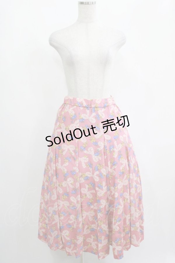画像4: Jane Marple Dans Le Salon / Granny's ribbonのゴアードスカート  ピンク H-25-04-04-023-JM-SK-KB-ZH (4)