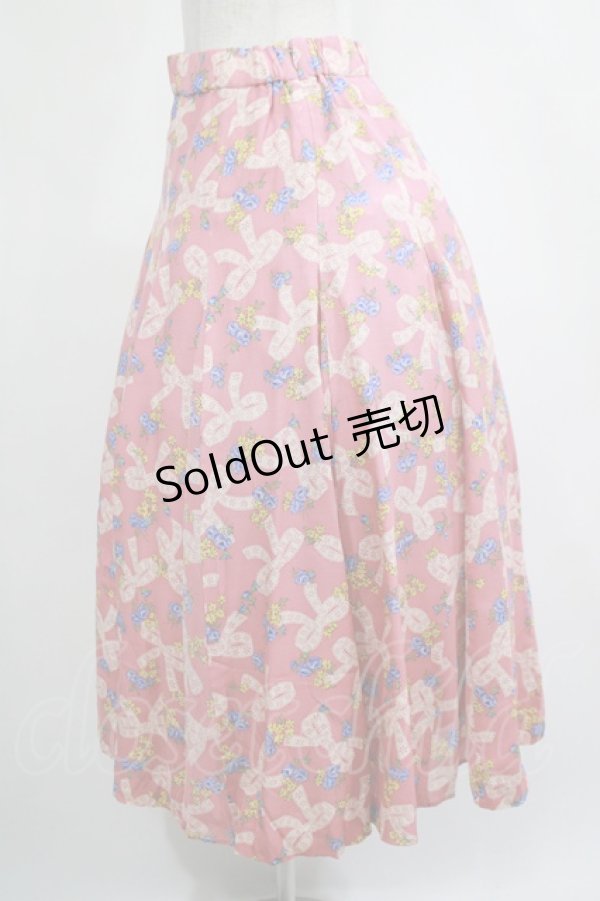 画像2: Jane Marple Dans Le Salon / Granny's ribbonのゴアードスカート  ピンク H-25-04-04-023-JM-SK-KB-ZH (2)