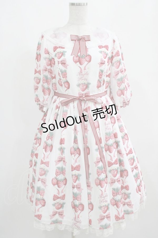 画像1: Angelic Pretty / Strawberry Dollワンピース Free シロ H-25-04-05-001-AP-OP-NS-ZH (1)