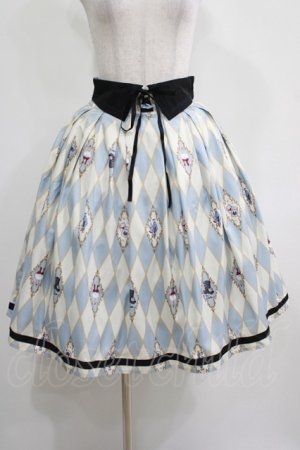 画像: axes femme kawaii / ダイヤ柄襟付きスカート M サックス H-25-04-05-028-AX-SK-NS-ZH