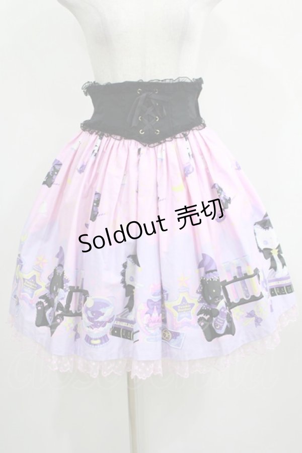 画像1: Angelic Pretty / Magical Milk Catsスカート Free ピンク H-25-04-05-030-AP-SK-NS-ZH (1)