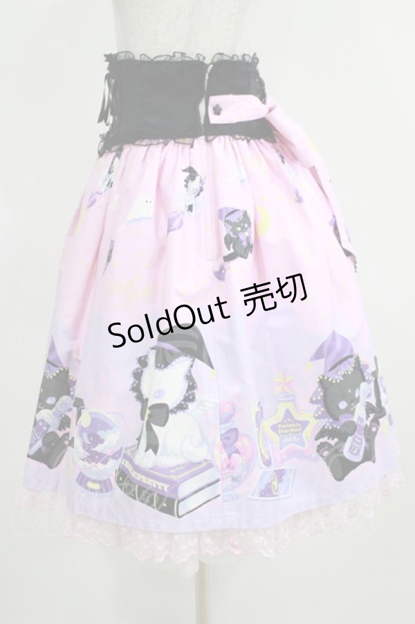 画像2: Angelic Pretty / Magical Milk Catsスカート Free ピンク H-25-04-05-030-AP-SK-NS-ZH (2)