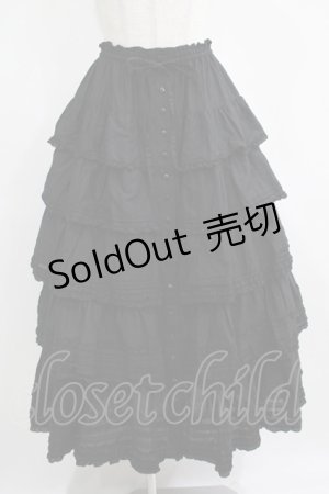 画像: PINK HOUSE / ローンティアードスカート Free ブラック H-25-04-05-032-LO-SK-NS-ZH