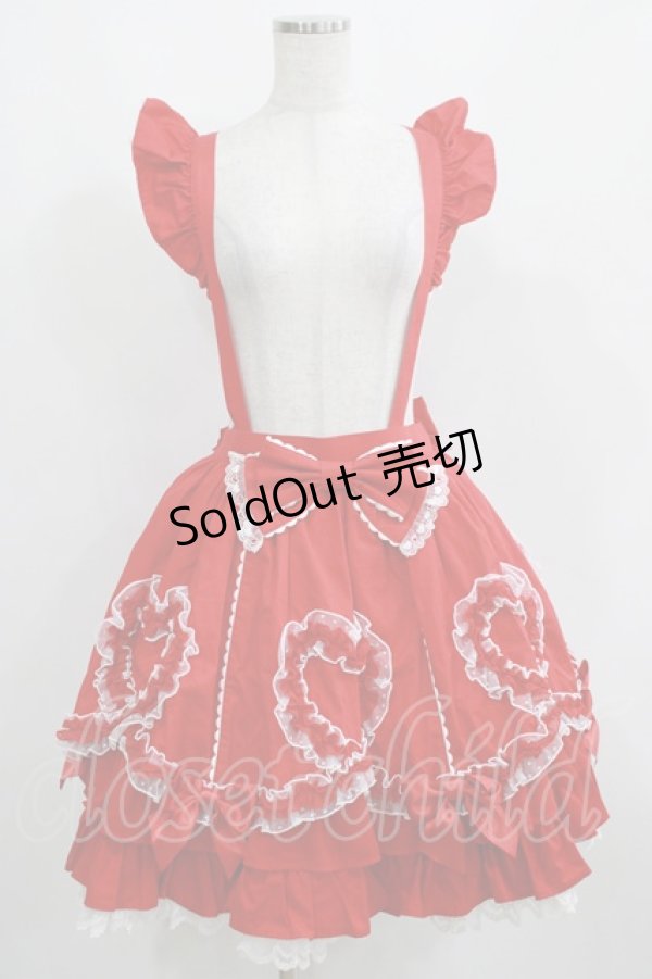 画像1: Angelic Pretty / Fantasic Heartスカート Free レッド H-25-04-05-035-AP-SK-NS-ZH (1)