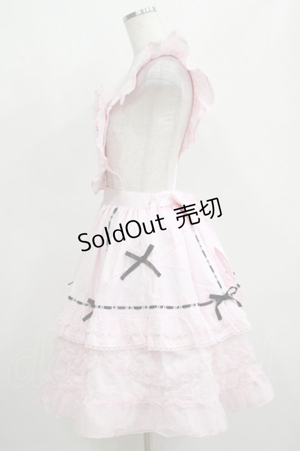 画像2: Angelic Pretty / Heart胸あて付スカート(無地) Free ピンク H-25-04-05-036-AP-SK-NS-ZH (2)