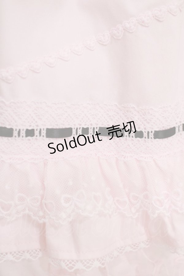 画像4: Angelic Pretty / Heart胸あて付スカート(無地) Free ピンク H-25-04-05-036-AP-SK-NS-ZH (4)