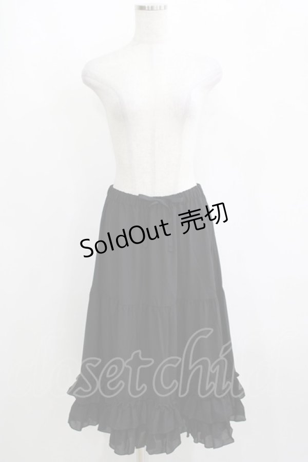画像4: axes femme kawaii / ミディフリルペチスカート M ブラック H-25-04-05-043-AX-SK-NS-ZH (4)