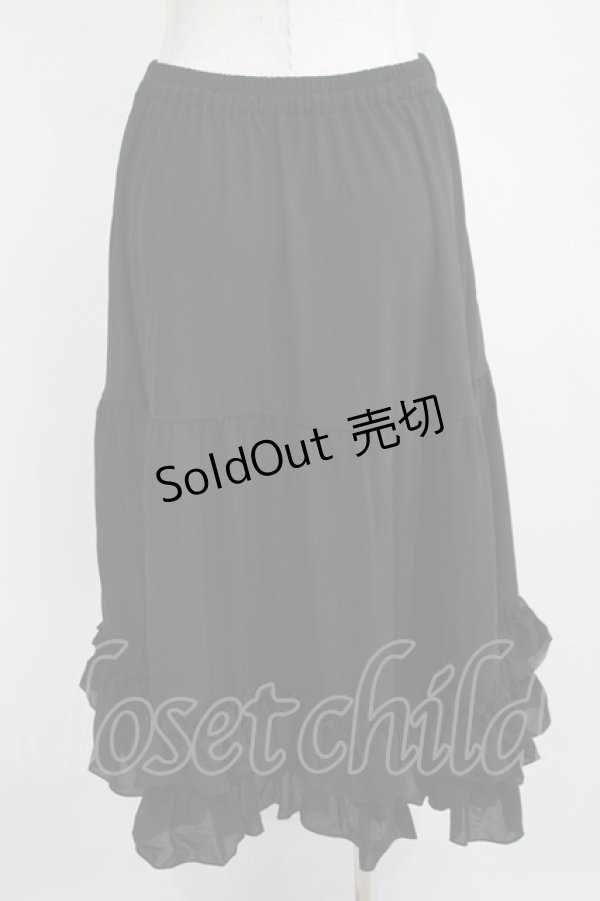 画像3: axes femme kawaii / ミディフリルペチスカート M ブラック H-25-04-05-043-AX-SK-NS-ZH (3)